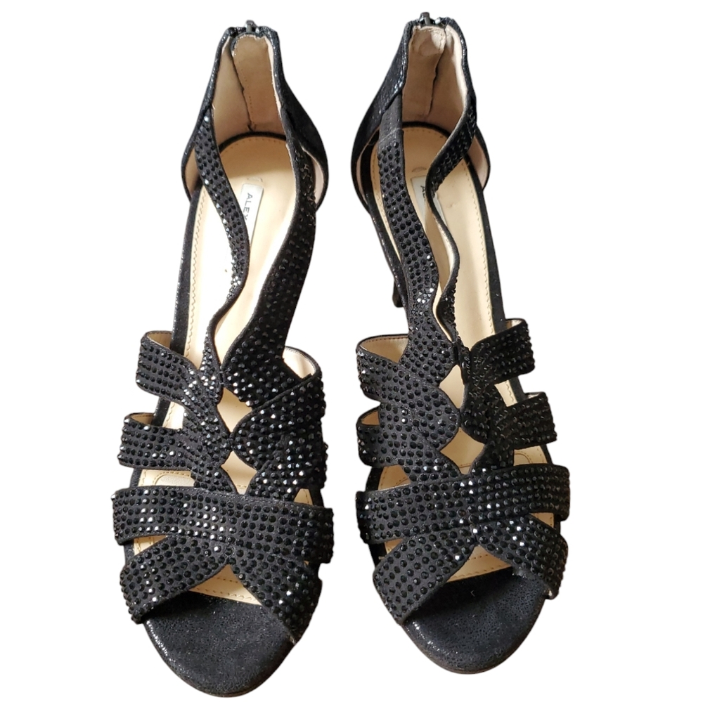 Alex Marie Elegant Black Strappy Heels.  Size 9.5